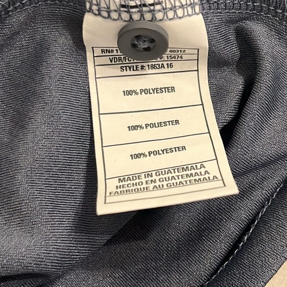 Adidas Athletic Short Sleeve Shirt Grey Size XL Quarter Button up - Picture 9 of 9